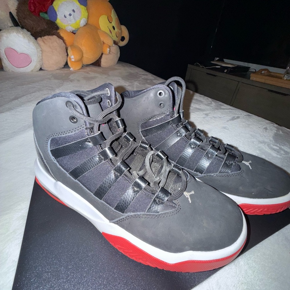 Jordan Black and Pink High-Top Sneakers